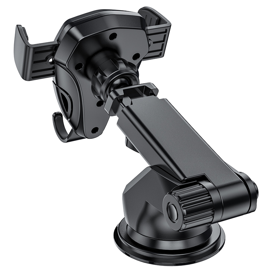 Автомобильный держатель BOROFONE BH38 Magic, зажимной, на приборная панель/лобовое стекло, черный фото