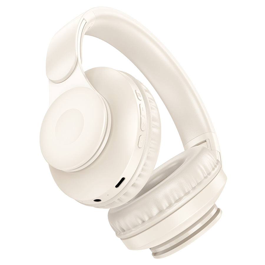 Беспроводные наушники накладные HOCO W45 Enjoy, Bluetooth, кремовый фото