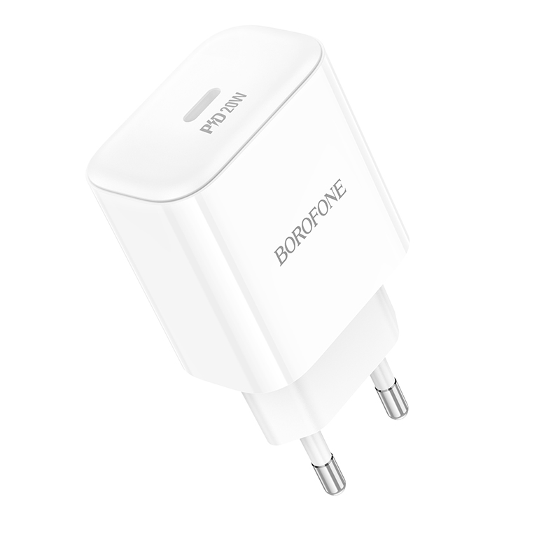 Сетевое зарядное устройство BOROFONE BA81A Single 1xUSB-C, 20W, белый фото