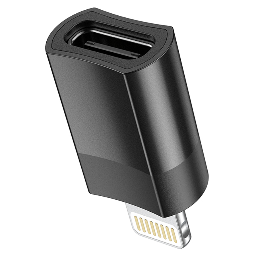 Переходник/Адаптер HOCO UA17 Lightning (m) - Type-C (f), черный фото