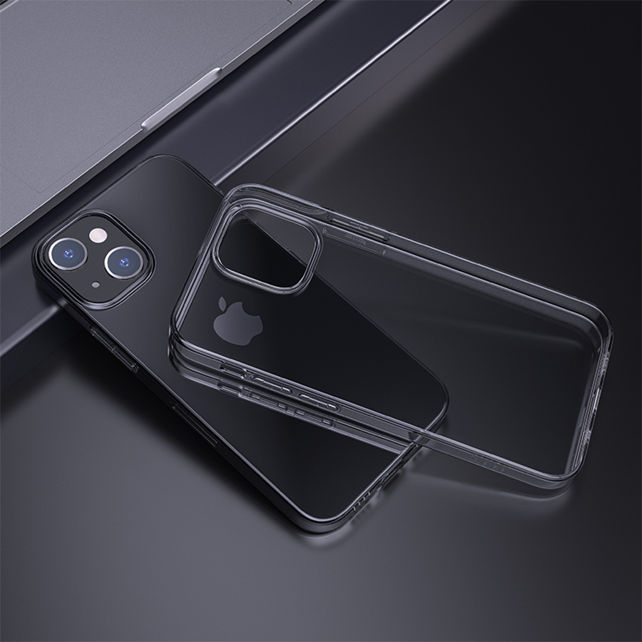 Чехол HOCO TPU Light Series для iPhone 14 Plus 6.7", темно-прозрачный фото