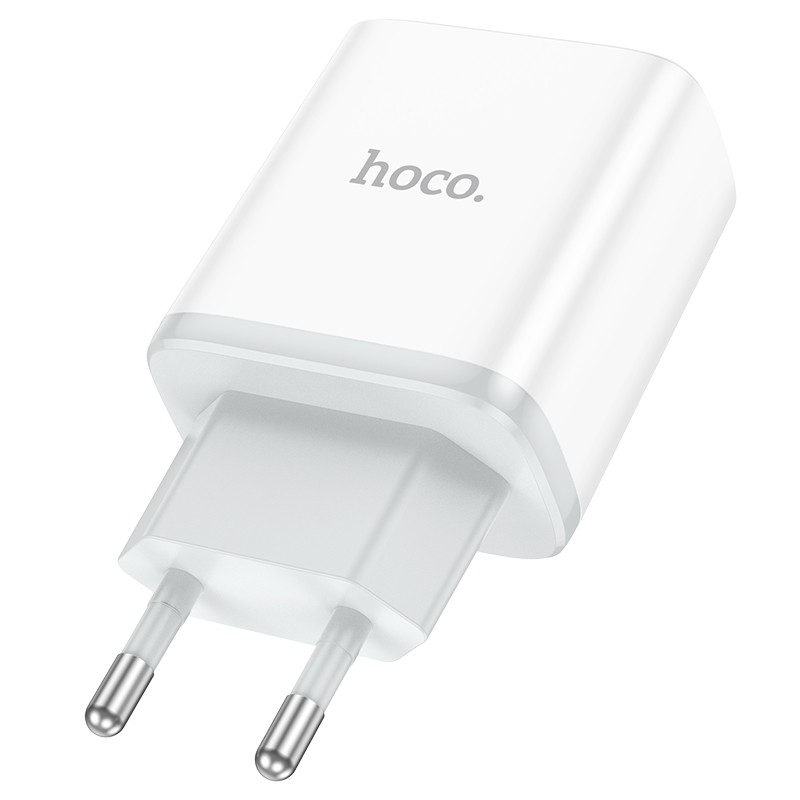 Сетевое зарядное устройство HOCO C105A Stage 1xUSB + 1xUSB-C, 3A, 20W, белый фото