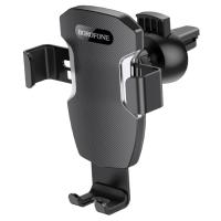 Автомобильный держатель BOROFONE BH55 Fenix, зажимной, на воздуховод, черный+серебрянный фото