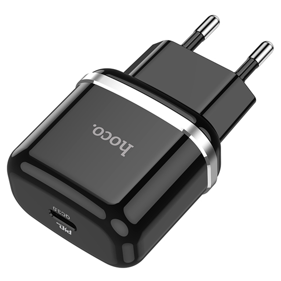 Сетевое зарядное устройство HOCO N24 Victorious 1xUSB-C, 20W, черный фото