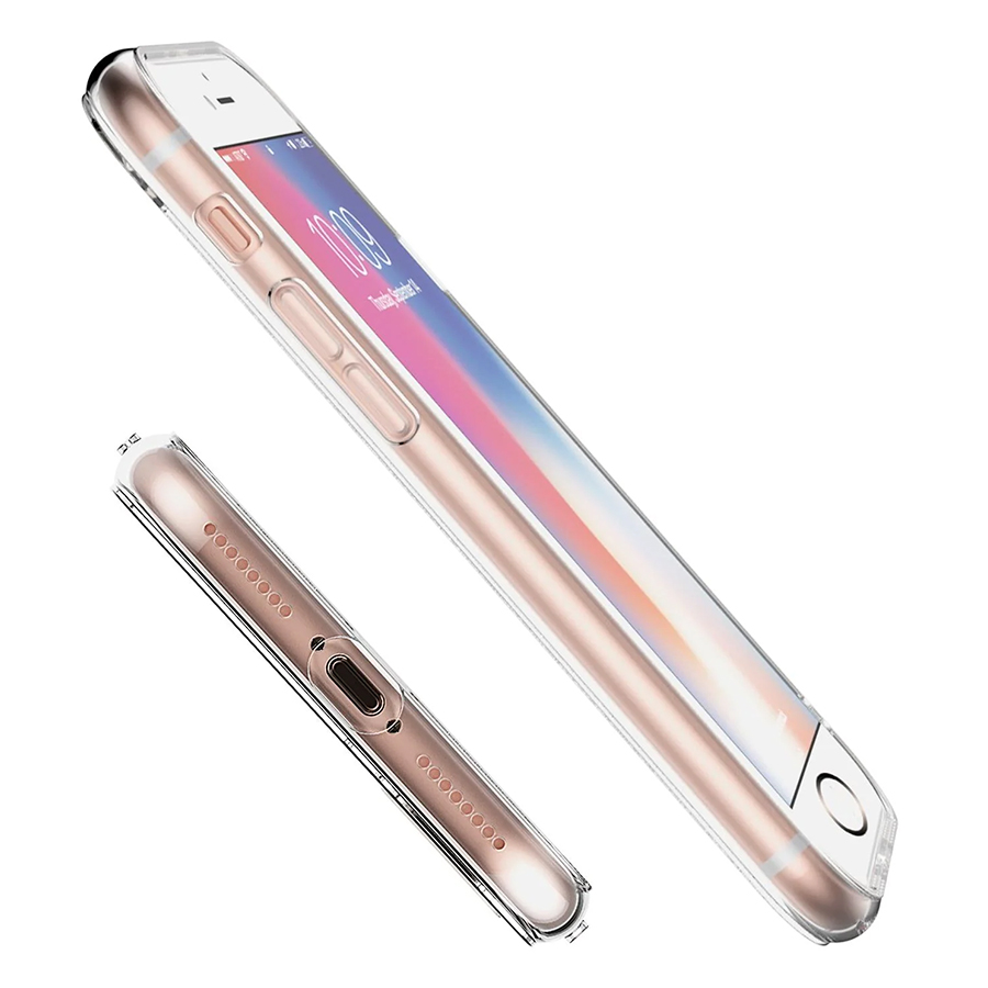 Чехол Clear Case силиконовый с защитой камеры для iPhone 7+/8+, прозрачный фото