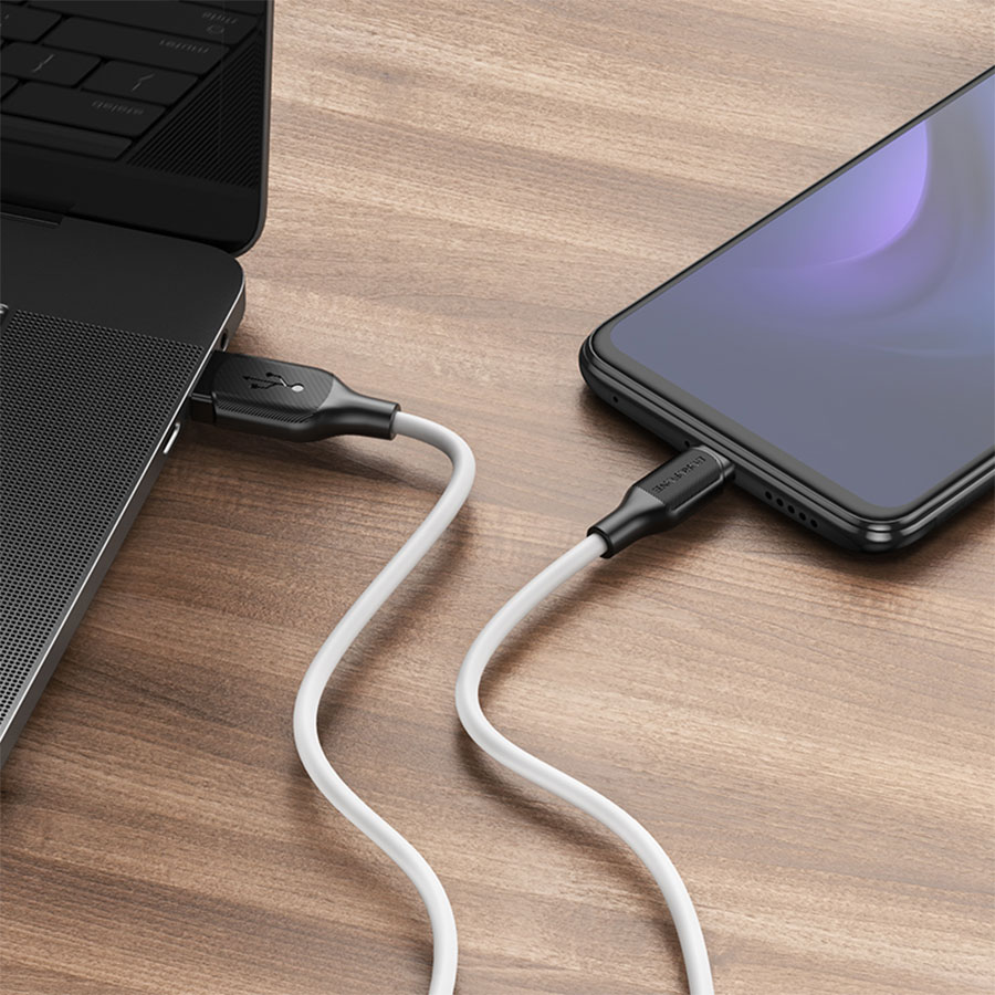Кабель USB BOROFONE BX42 Encore USB - Type-C, 3A, 1 м, белый оптом недорого с доставкой Кабель USB BOROFONE BX42 Encore USB - Type-C, 3A, 1 м, белый фото
