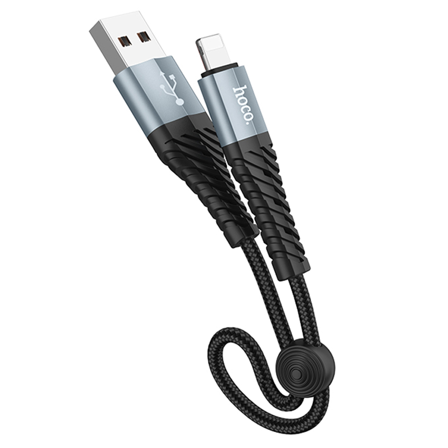 Кабель USB HOCO X38 Cool USB - Lightning, 2.4А, 25 см, черный фото