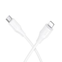 Кабель USB-C HOCO X124 Bien Type-C - Lightning, 27W, 1 м, белый фото