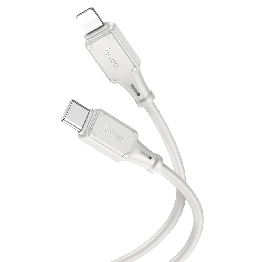 Кабель USB-C HOCO X101 Assistant Type-C - Lightning, 27W, 1 м, серый фото