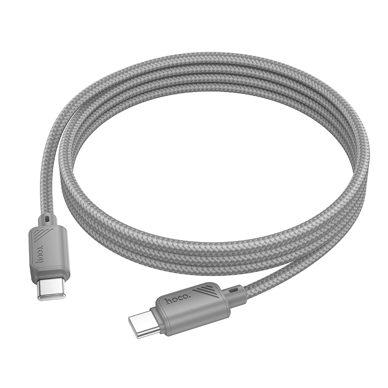 Кабель USB-C HOCO X113 Beneficio Type-C - Type-C, 3A, 60W, 1 м, серый фото