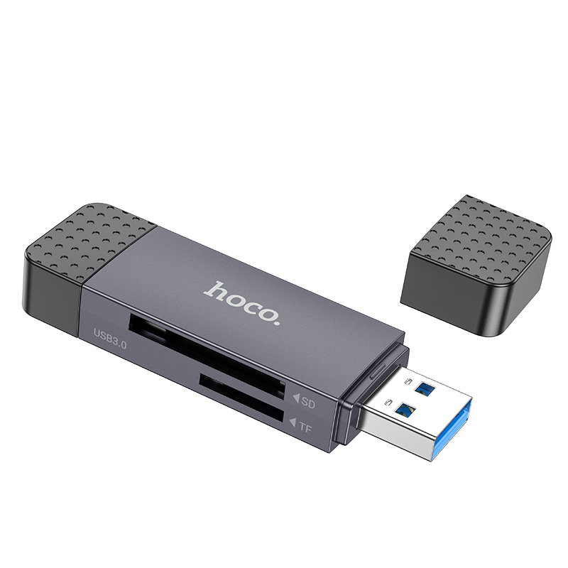 Переходник/Адаптер HOCO HB45 Spirit 2 в 1 USB3.0 (m) / Type-C (m) - TF/SD, черный фото