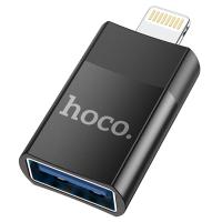 Переходник/Адаптер HOCO UA17 Lightning (m) - USB2.0 (f), черный фото