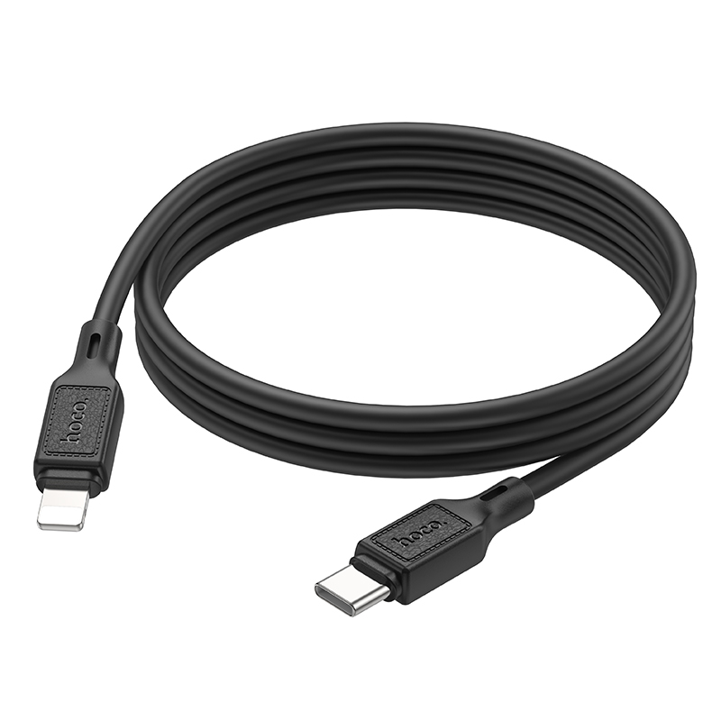 Кабель USB-C HOCO X90 Cool Type-C - Lightning, 20W, 1 м, черный фото