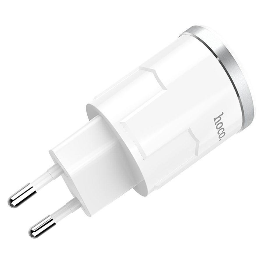 Сетевое зарядное устройство HOCO C37A Thunder 1xUSB, 2.4A, 10.8W, белый фото