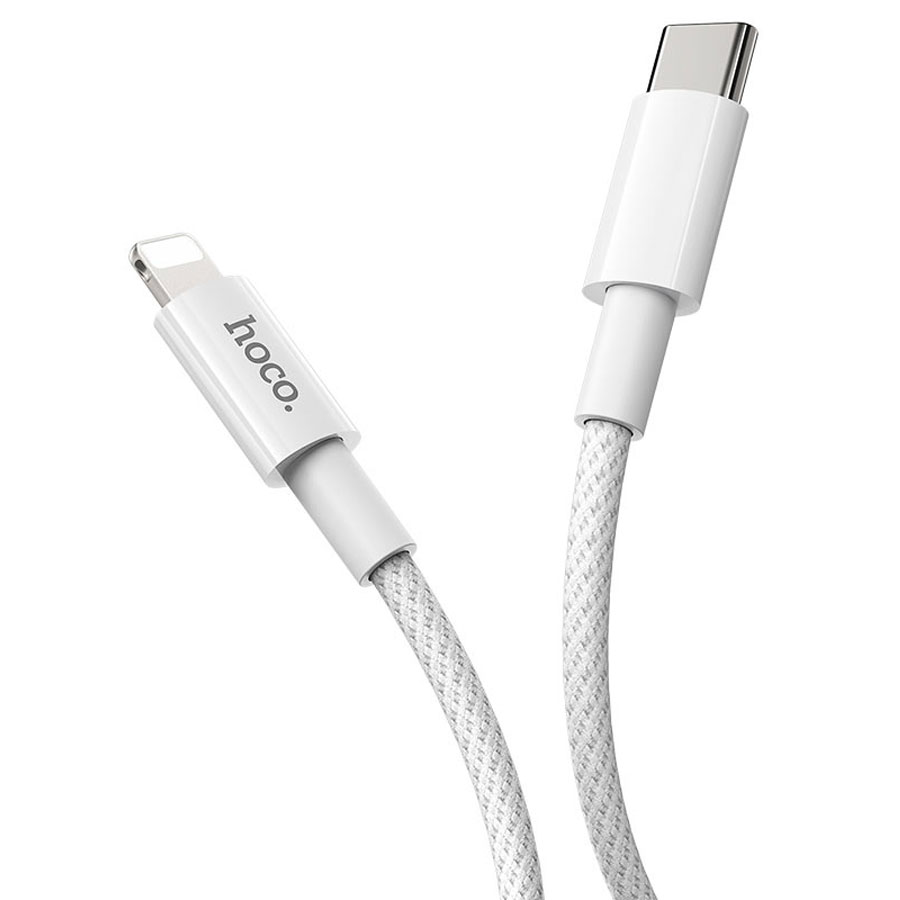 Кабель USB-C HOCO X56 Type-C - Lightning, 3A, 20W, 1 м, белый оптом недорого с доставкой Кабель USB-C HOCO X56 Type-C - Lightning, 3A, 20W, 1 м, белый фото