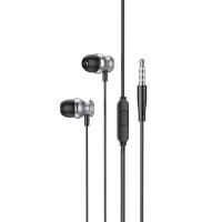 Проводные наушники HOCO M106 Fountain, Jack 3.5mm, 1.2 м, серый металлик фото