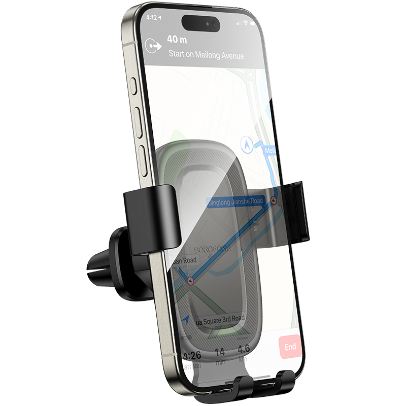 Автомобильный держатель BOROFONE BH129 Follower, зажимной, на воздуховод, черный фото