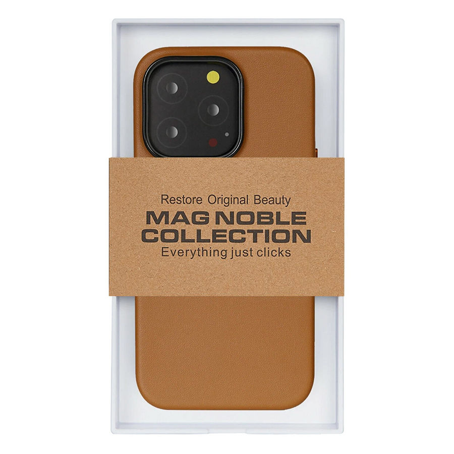 Чехол Leather Case with MagSafe KZDOO Mag Noble Collection для iPhone 13 Pro 6.1", коричневый (3) фото