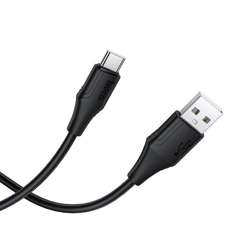 Кабель USB HOCO X124 Bien USB - Type-C, 3A, 1 м, черный фото