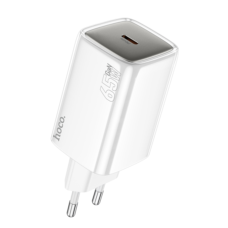 Сетевое зарядное устройство HOCO N48 Glorious 1xUSB-C, 65W, белый фото