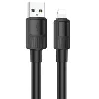 Кабель USB HOCO X84 Solid USB - Lightning, 2.4А, 1 м, черный фото