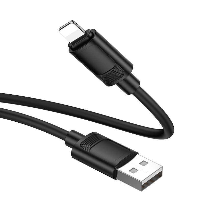 Кабель USB HOCO X122 Benefit USB - Lightning, 2.4А, 1 м, черный фото