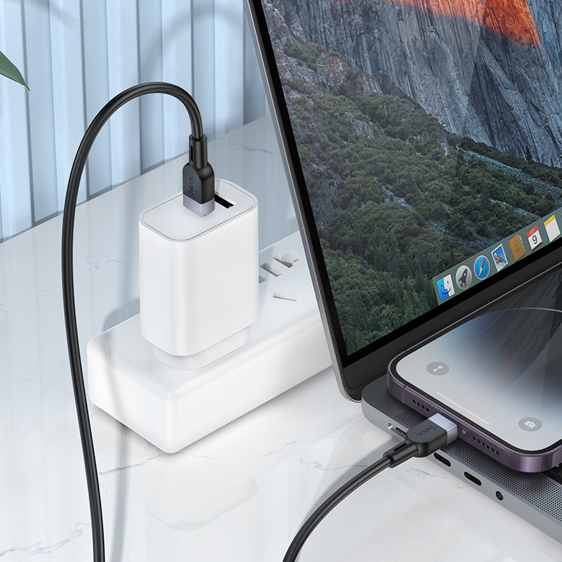 Кабель USB-C HOCO X109 Energy  Type-C - Lightning, 27W, 1 м, черный фото
