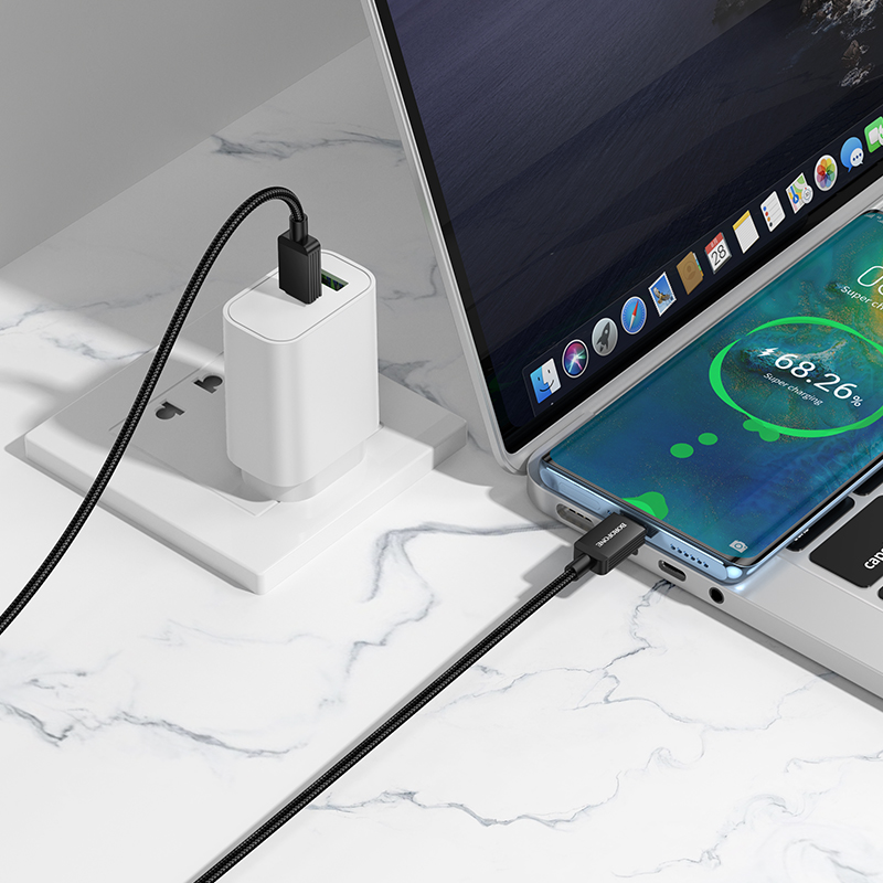 Кабель USB-C BOROFONE BX120 Placer Type-C - Type-C, 3A, 60W, 1 м, черный фото