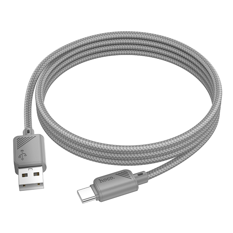 Кабель USB HOCO X113 Beneficio USB - Type-C, 3A, 1 м, серый фото