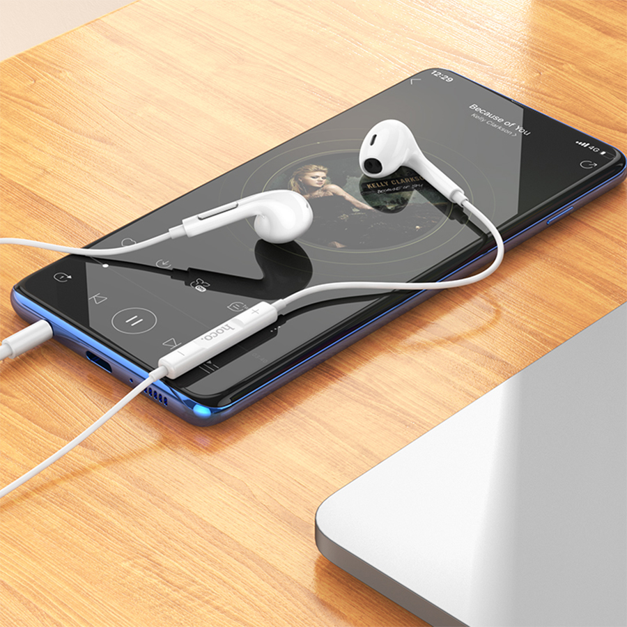 Проводные наушники HOCO M92 Plumelet, Jack 3.5mm, 1.2 м, белый фото