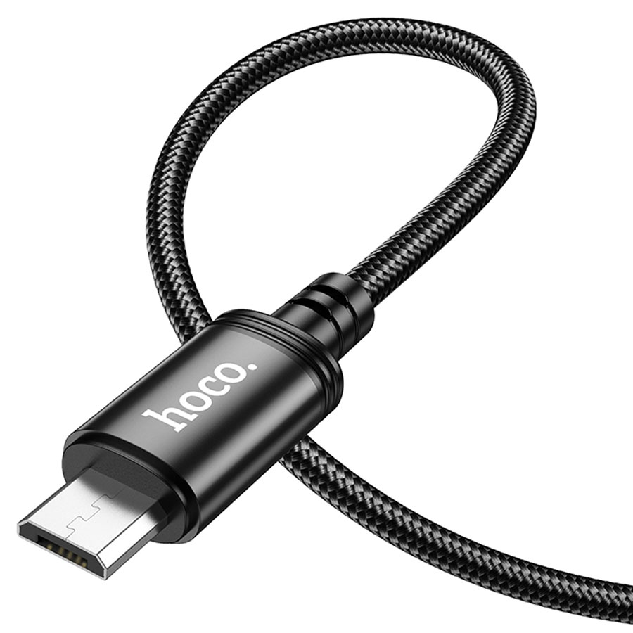 Кабель USB HOCO X89 Wind USB - MicroUSB, 2.4А, 1 м, черный фото