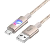 Кабель USB HOCO U144 Charging USB - Type-C, 3A, 1.2 м, золотой фото