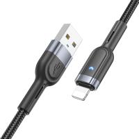 Кабель USB HOCO U117 Grand USB - Lightning, 2.4А, 1.2 м, черный фото