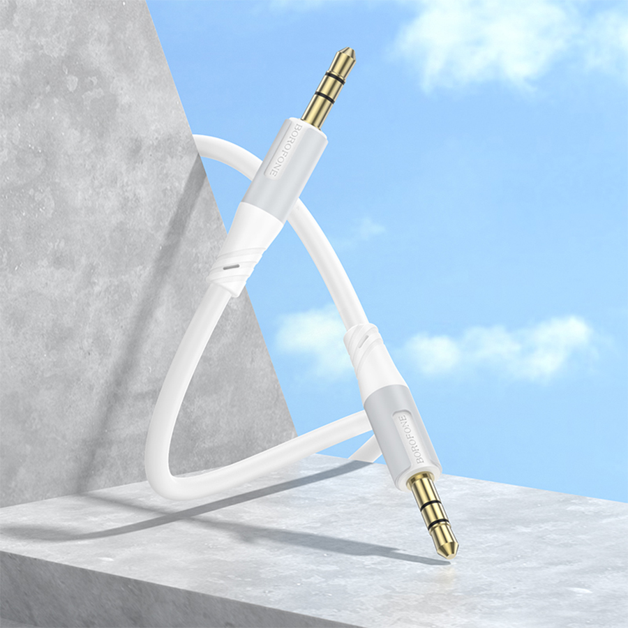 Аудиокабель BOROFONE BL19 Creator AUX Jack 3,5 (m) - Jack 3,5 (m), 1 м, белый фото