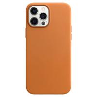 Чехол Leather Case MagSafe для iPhone 13 Pro 6.1", оранжевый (5) фото