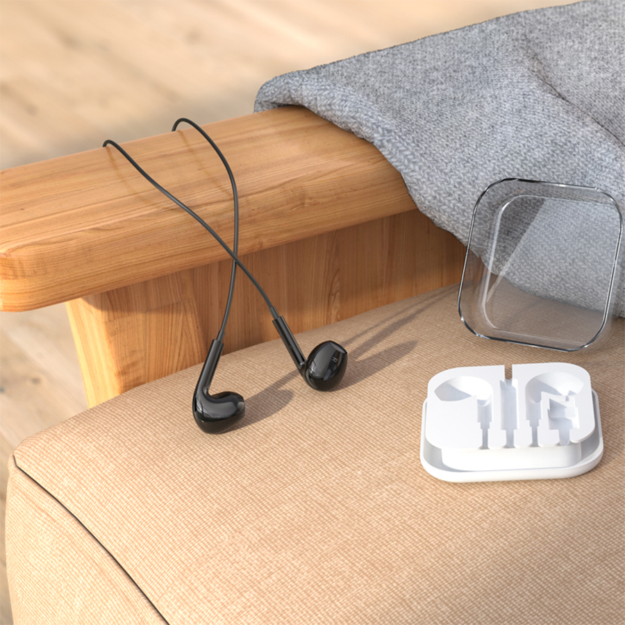 Проводные наушники HOCO M111 Max Primero, Lightning, 1.2 м, черный фото