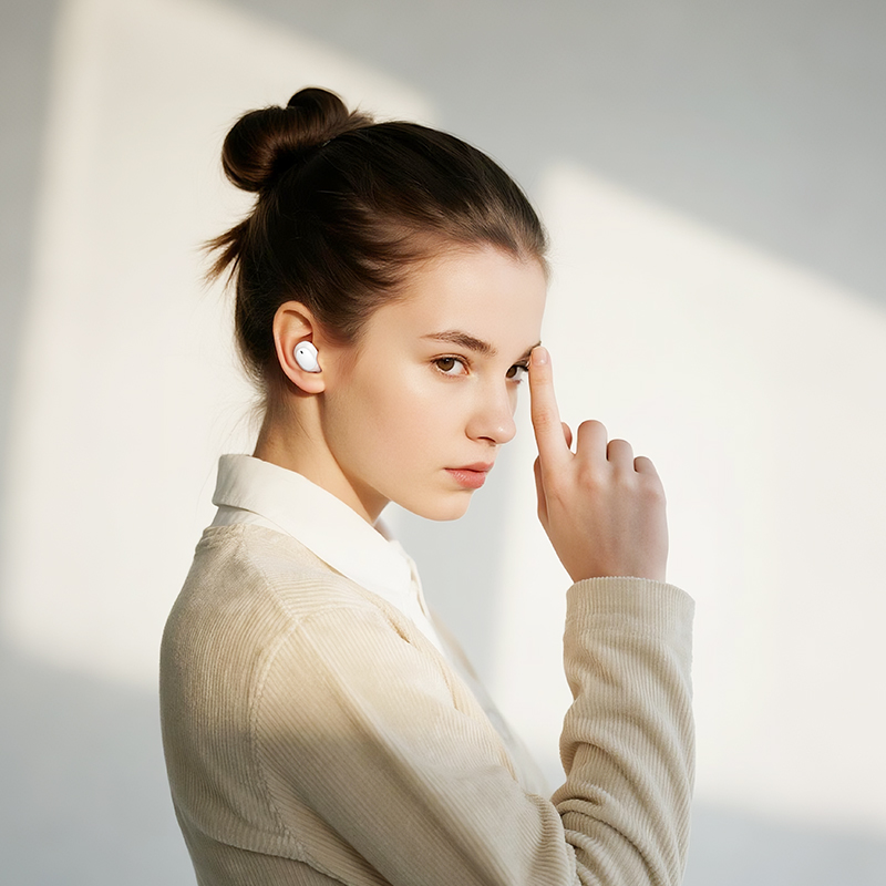 Беспроводные наушники TWS BOROFONE BW97 Clear, Bluetooth 5.4, белый фото