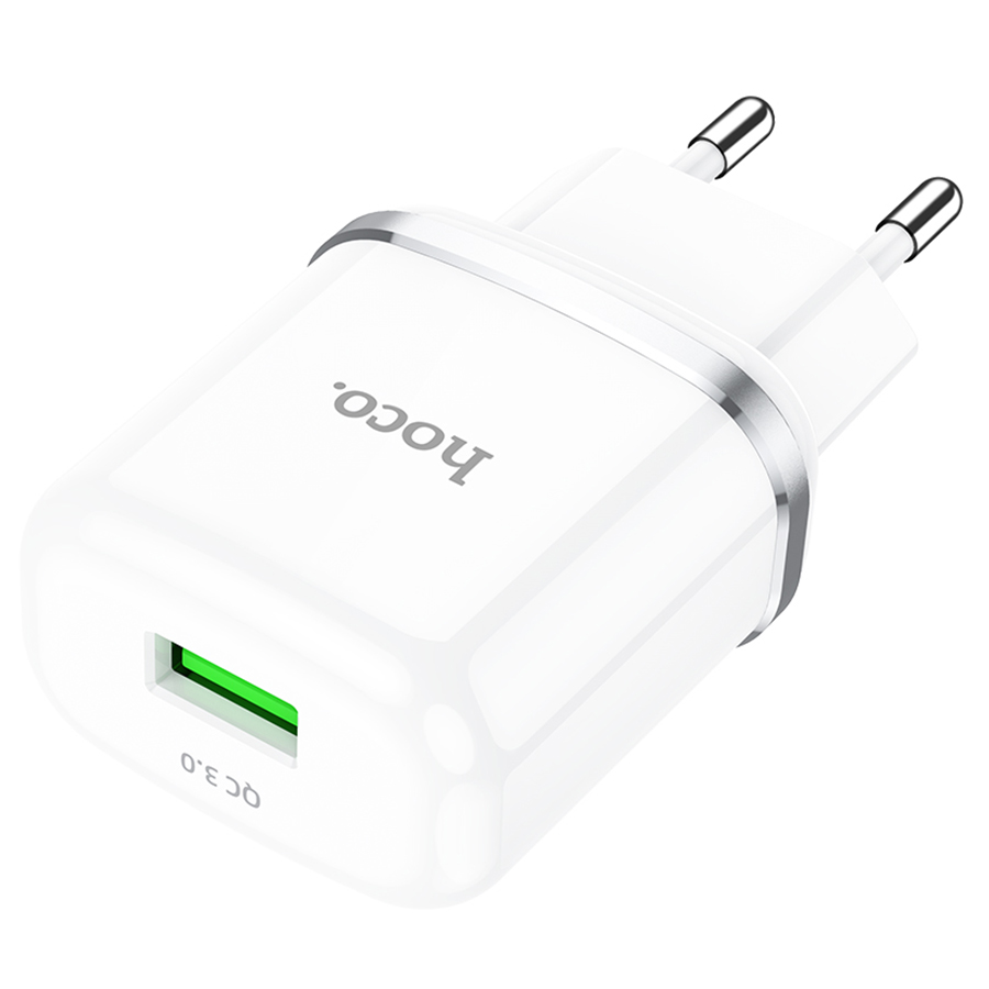 Сетевое зарядное устройство HOCO N3 Special 1xUSB, 3A, 18W, белый фото