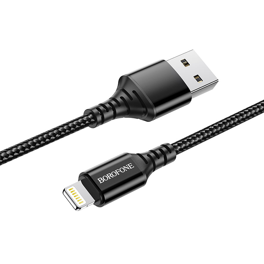 Кабель USB BOROFONE BX54 Ultra bright USB - Lightning, 2.4А, 1 м, черный оптом недорого с доставкой Кабель USB BOROFONE BX54 Ultra bright USB - Lightning, 2.4А, 1 м, черный фото