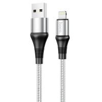 Кабель USB HOCO X50 Excellent USB - Lightning, 2.4А, 1 м, серый фото