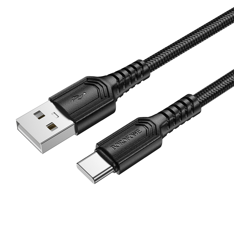 Кабель USB BOROFONE BX116 Certain USB - Type-C, 3A, 1 м, черный фото