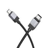 Кабель USB-C HOCO X110 Honorific Type-C - Type-C, 3A, 60W, 1 м, черный фото