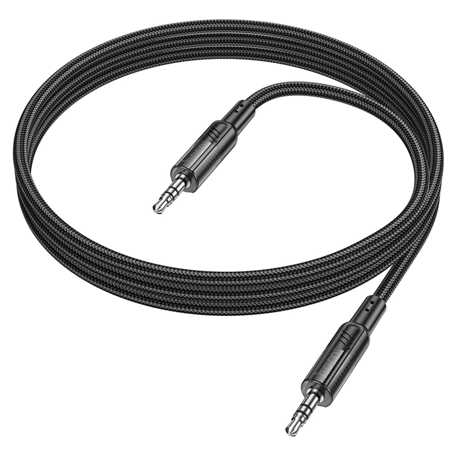 Аудиокабель HOCO UPA27 Spirit AUX Jack 3,5 (m) - Jack 3,5 (m), 1.2 м, черный фото
