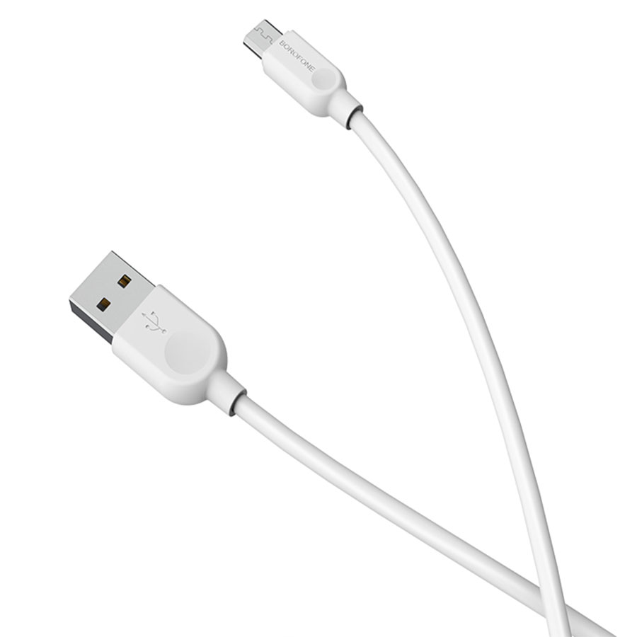 Кабель USB BOROFONE BX14 LinkJet USB - MicroUSB, 2.4А, 3 м, белый фото