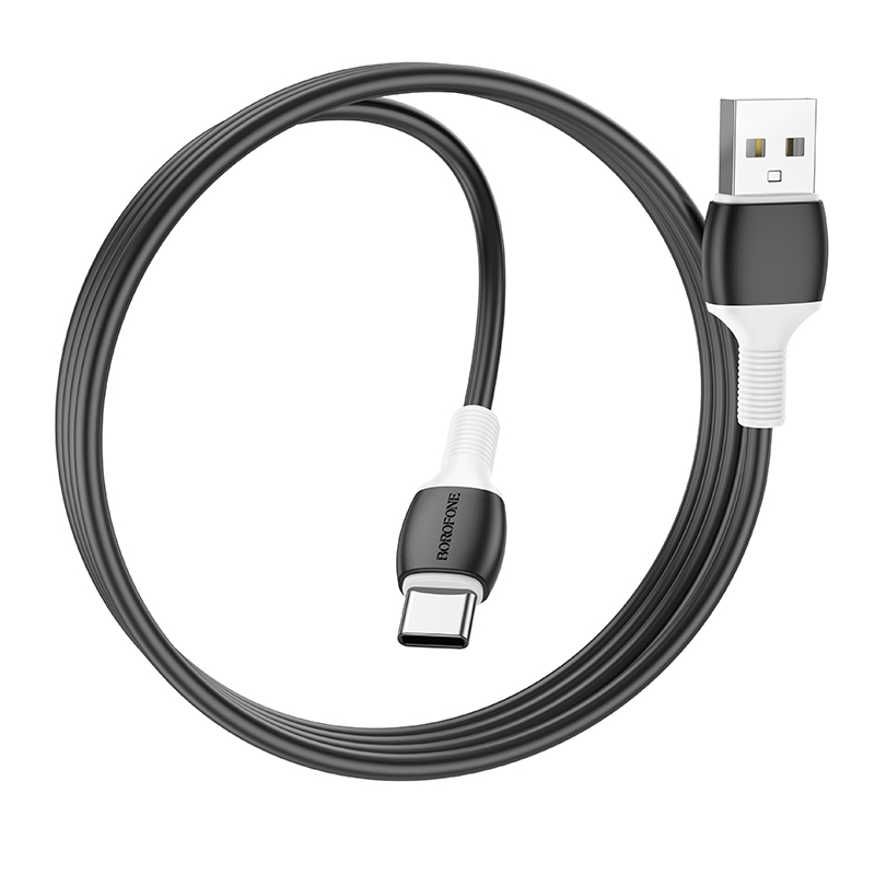 Кабель USB BOROFONE BX84 Rise USB - Type-C, 3A, 1 м, черный фото