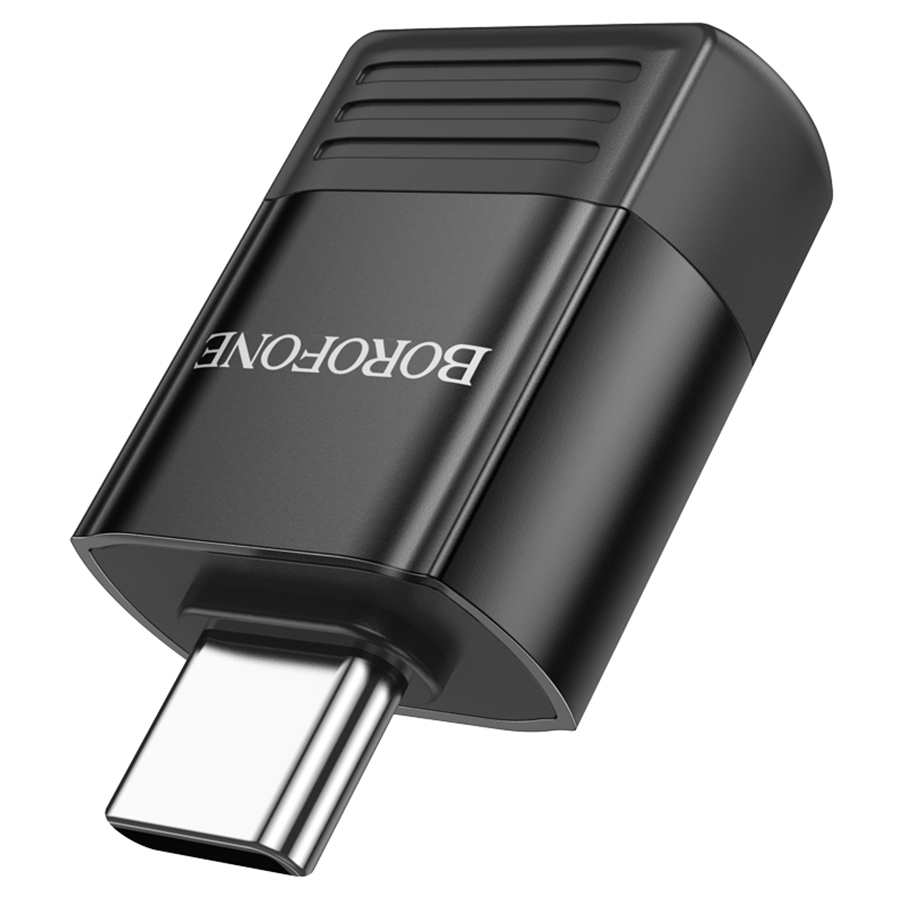 Переходник/Адаптер BOROFONE BV18 Type-C (m) - USB3.0 (f), черный фото