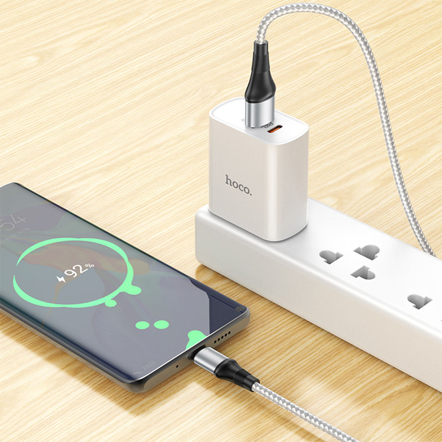 Кабель USB HOCO X50 Excellent USB - Type-C, 2.4А, 1 м, серый фото