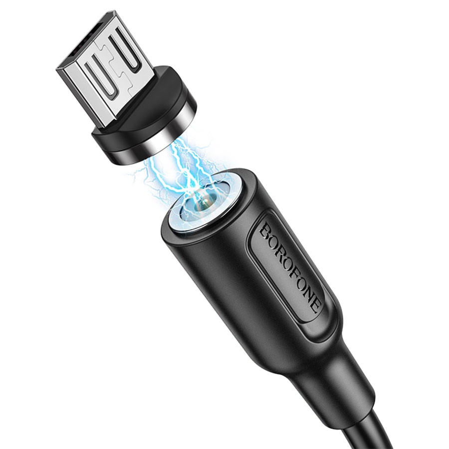 Кабель USB BOROFONE BX41 Amiable USB - MicroUSB магнитный, 2.4А, 1 м, черный оптом недорого с доставкой Кабель USB BOROFONE BX41 Amiable USB - MicroUSB магнитный, 2.4А, 1 м, черный фото