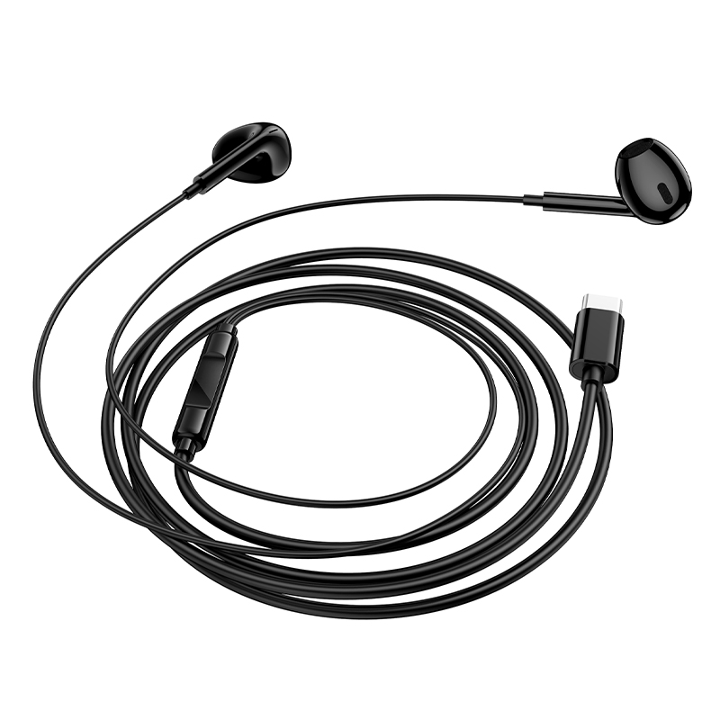 Проводные наушники BOROFONE BM100 Max Fuente, Type-C, 1.2 м, черный фото