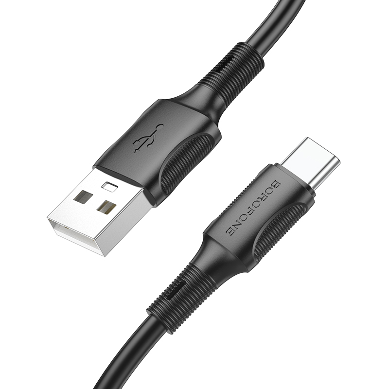 Кабель USB BOROFONE BX80 USB - Type-C, 3A, 1 м, черный фото